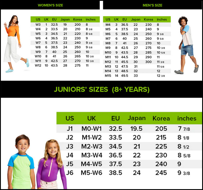 crocs-size-chart