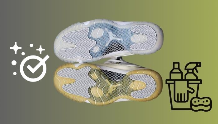 How to remove on sale yellowing from shoes soles