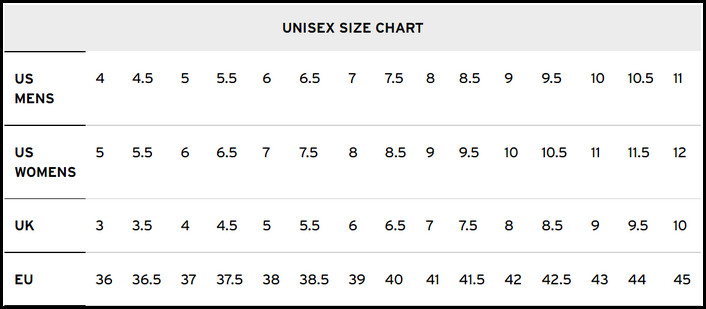 unisex-size-chart